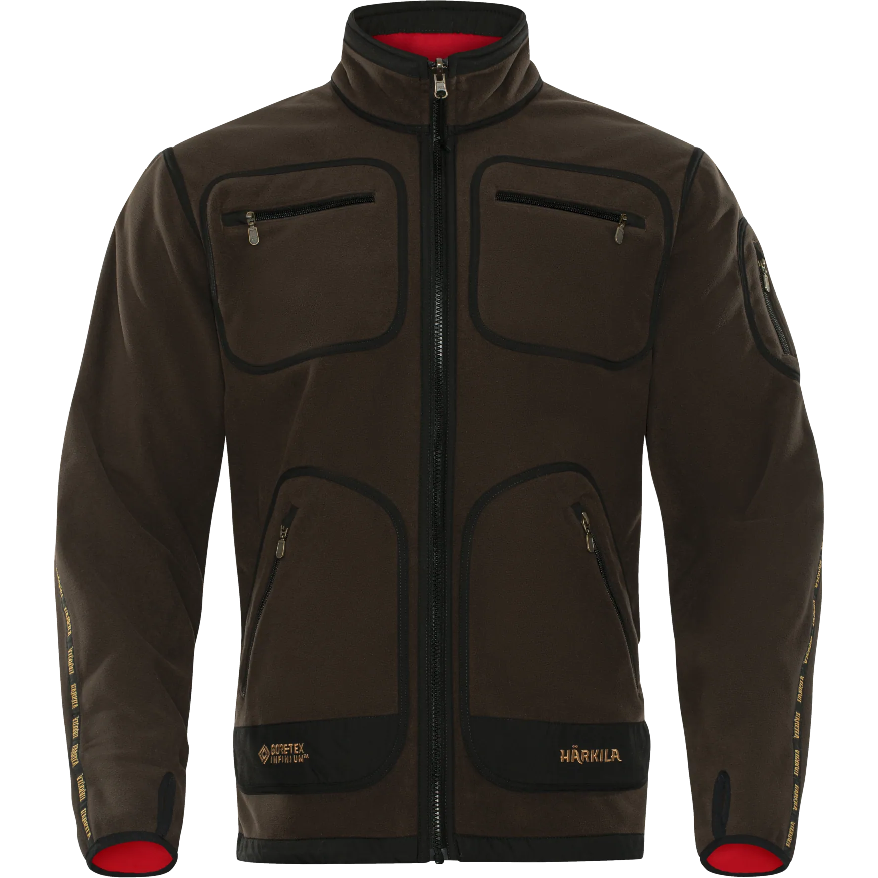 Jacheta Harkila Kamko Fleece, reversibila, Brown/Red