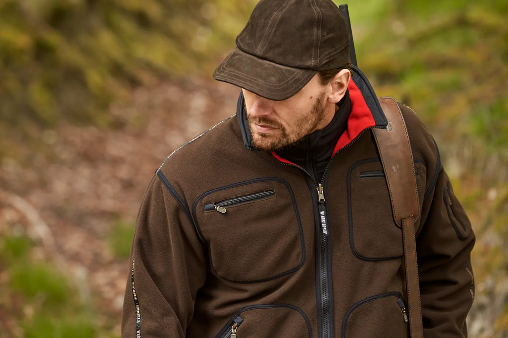 Jacheta Harkila Kamko Fleece, reversibila, Brown/Red