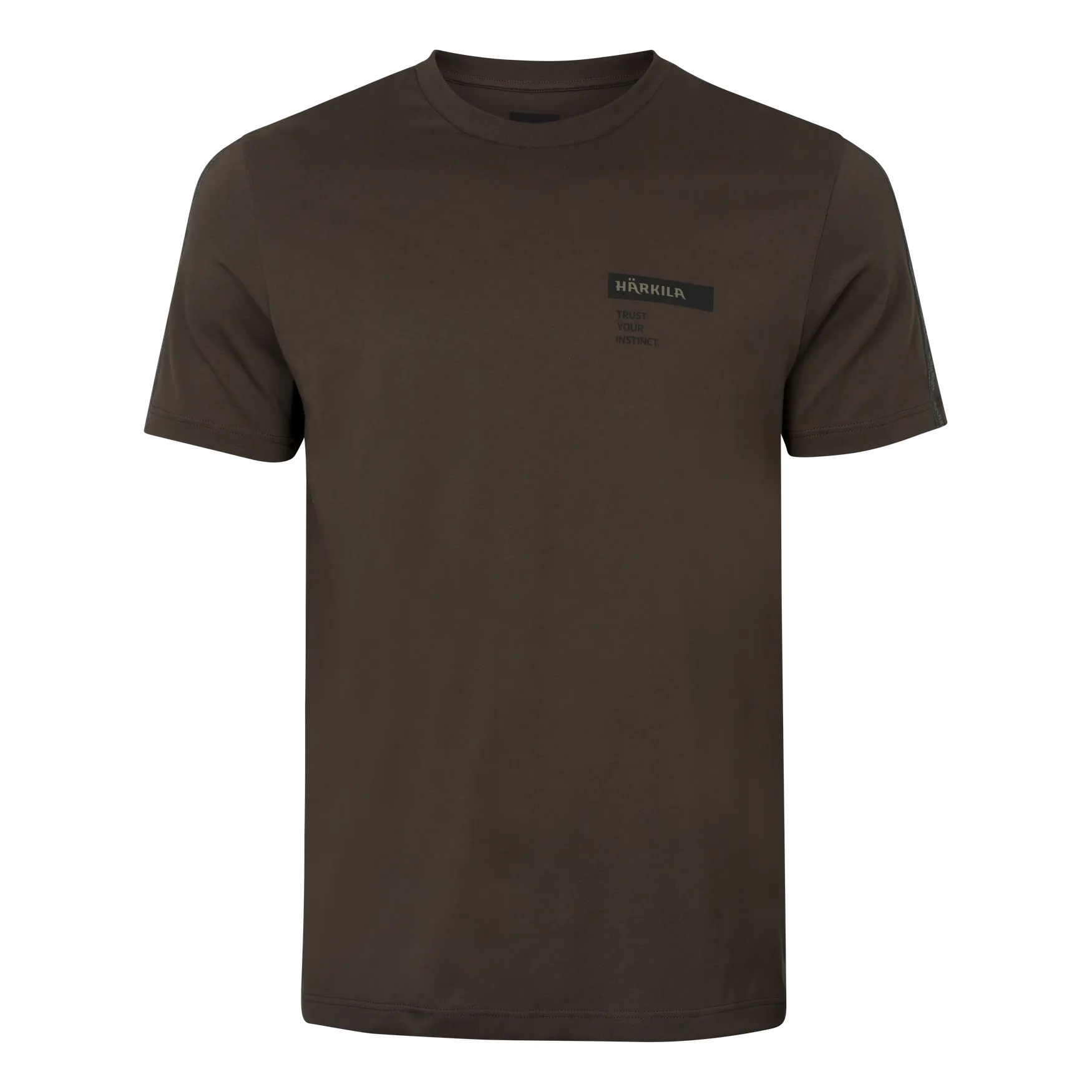 Tricou Harkila logo band,Shadow brown/Tarmac