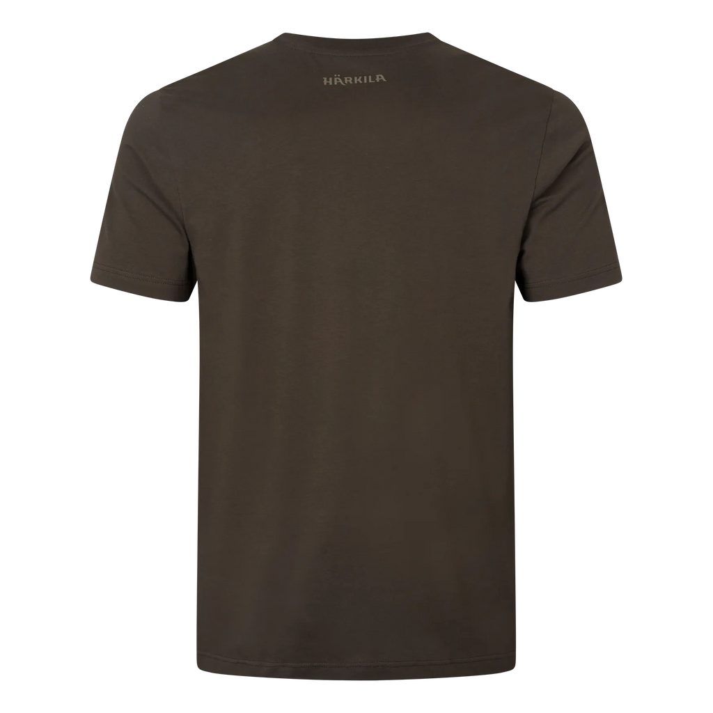 Tricou Harkila logo band,Shadow brown/Tarmac