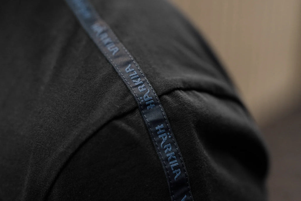 Tricou Harkila logo band,Anthracite/sea blue