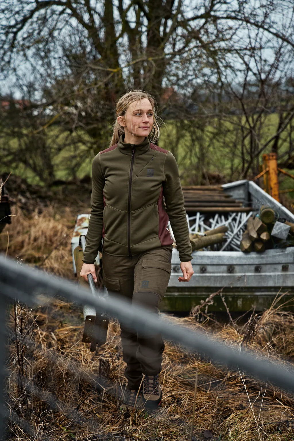 Pantaloni Dama Harkila Scandinavian, Willow green/Deep brown