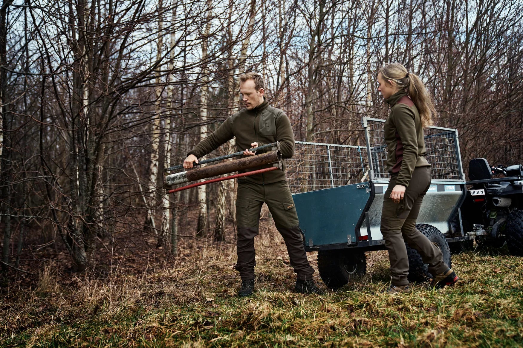 Pantaloni Dama Harkila Scandinavian, Willow green/Deep brown