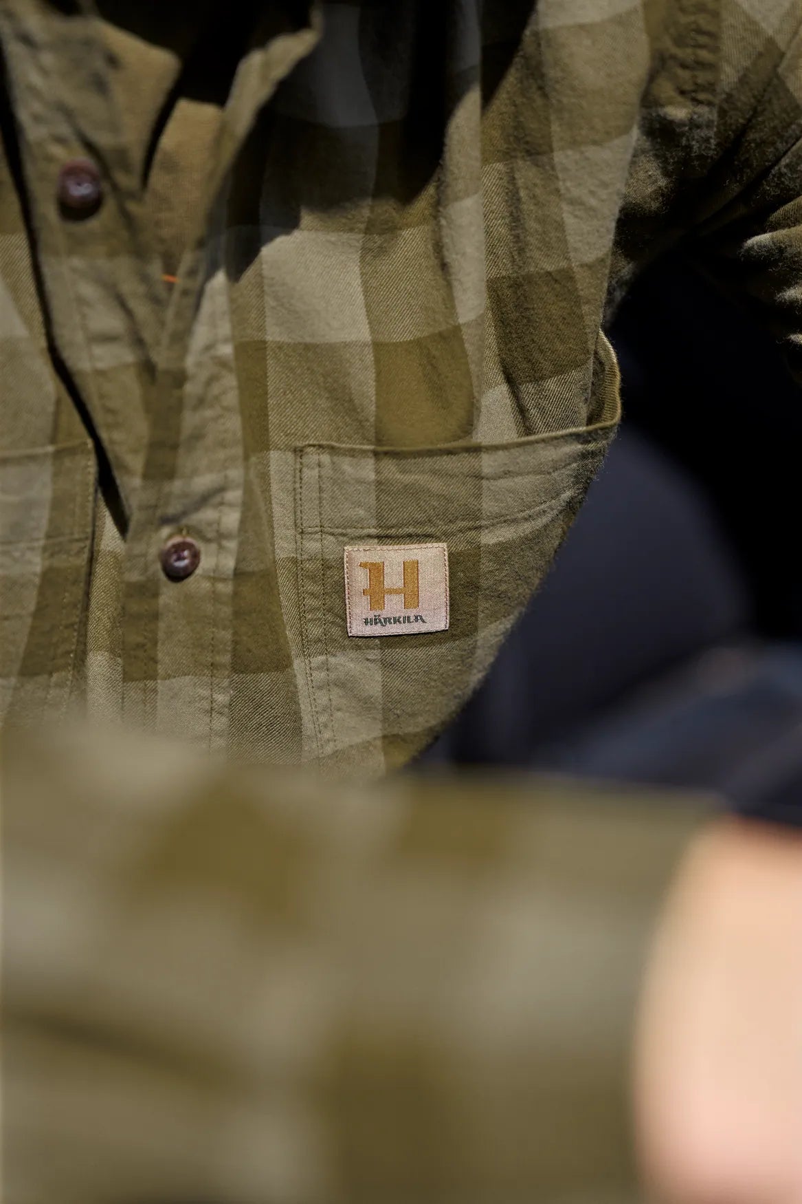 Camasa Harkila Scandinavian, Dark Olive Check