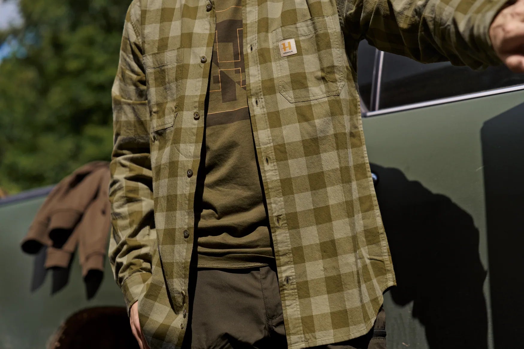 Camasa Harkila Scandinavian, Dark Olive Check