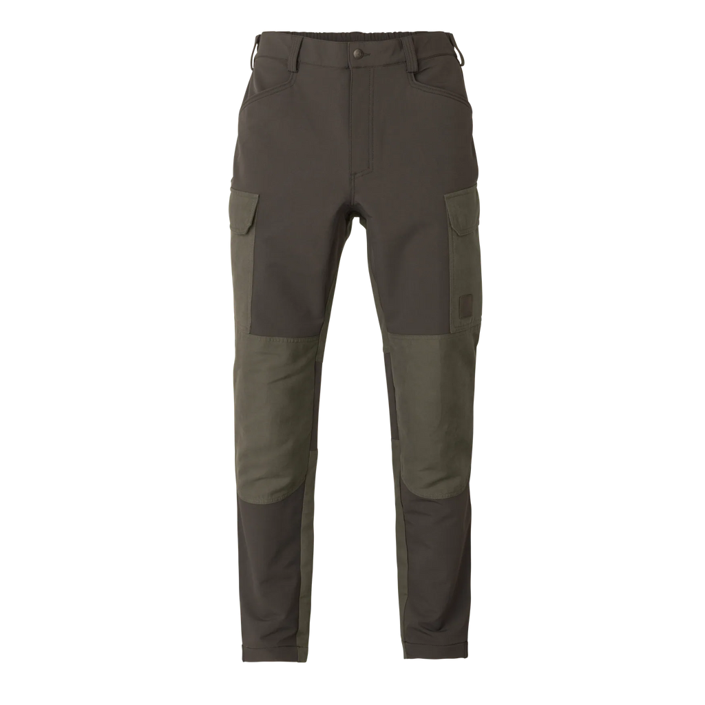 Pantaloni Harkila Hill, Black olive/Forest night
