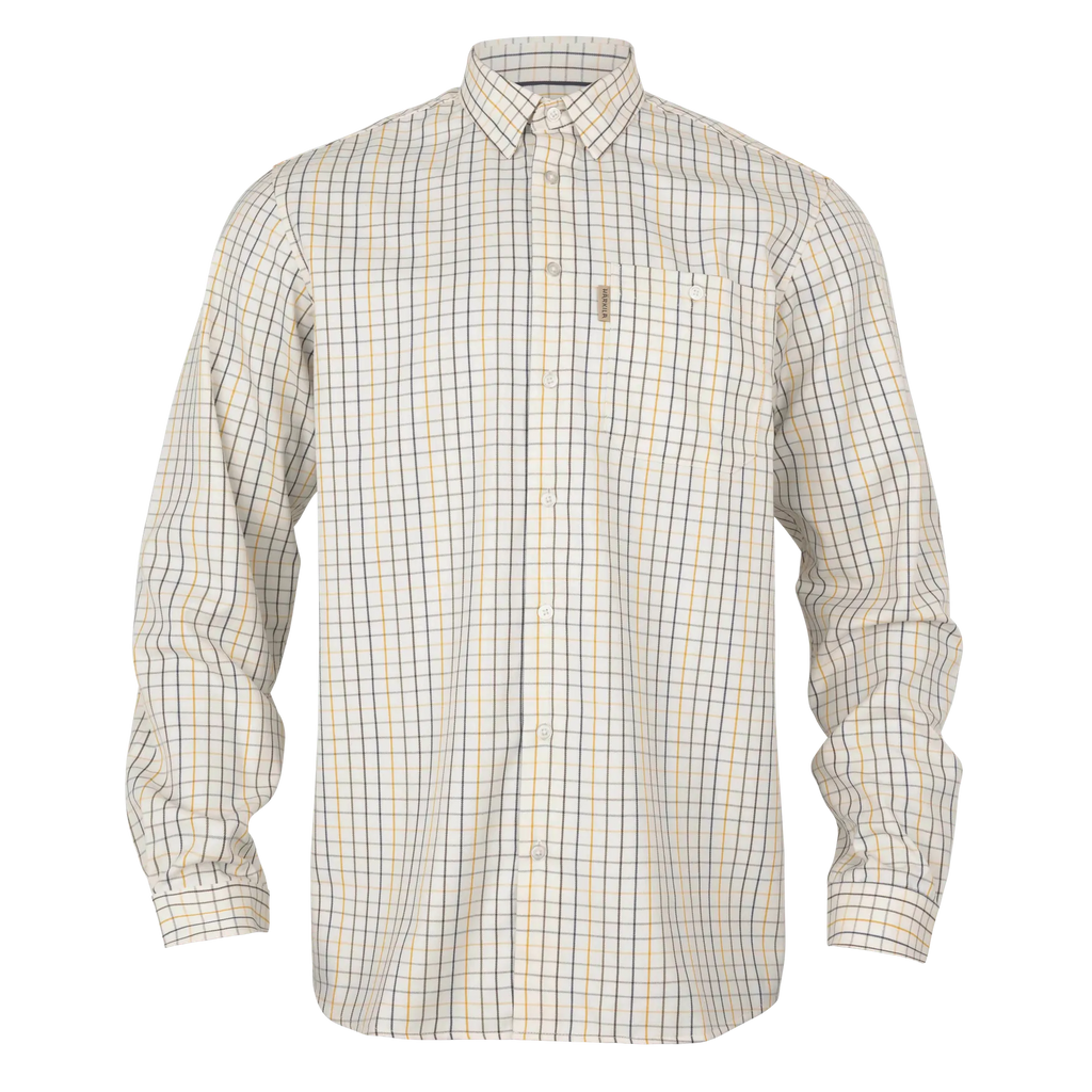 Camasa Harkila Haywood wool blend L/S shirt Arrowwood yellow check