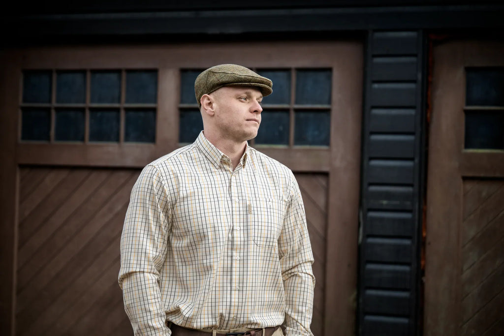 Camasa Harkila Haywood wool blend L/S shirt Arrowwood yellow check