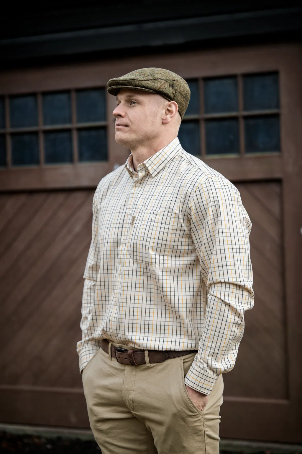 Camasa Harkila Haywood wool blend L/S shirt Arrowwood yellow check