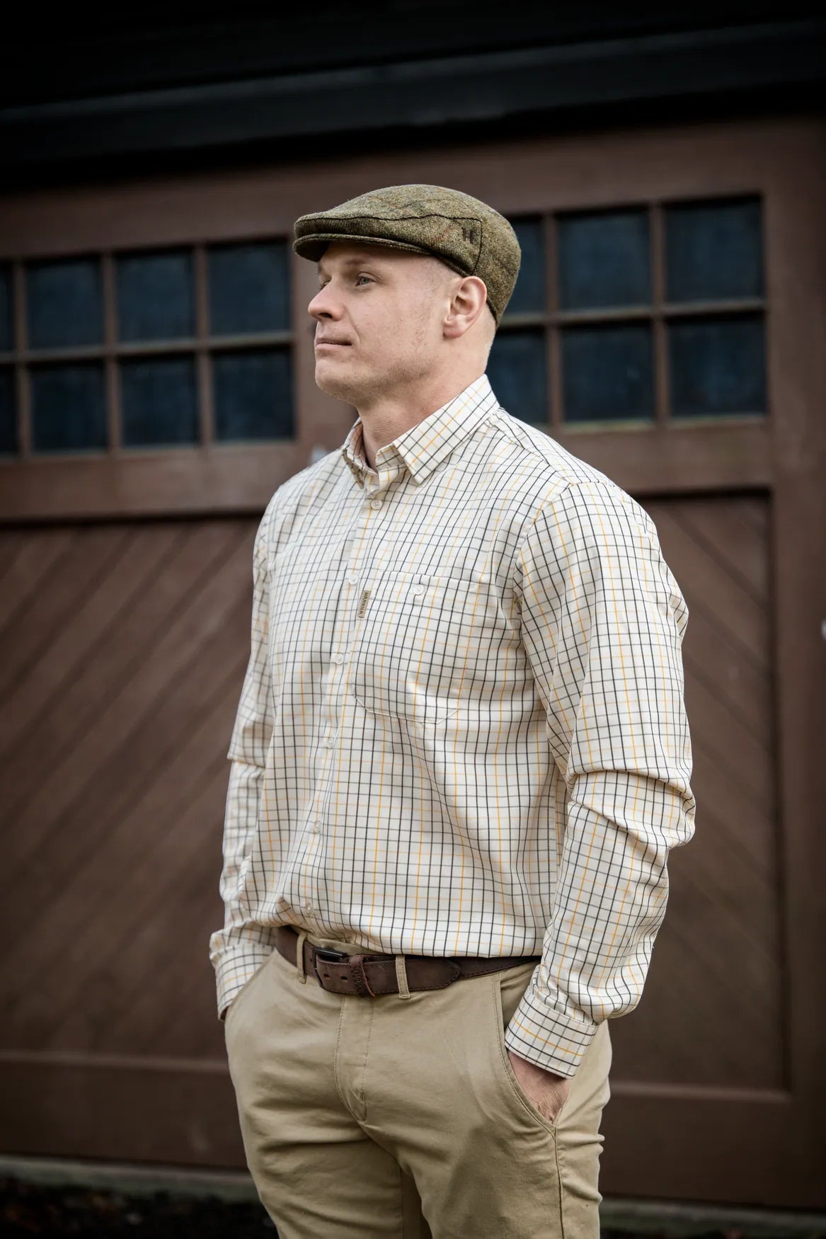 Camasa Harkila Haywood wool blend L/S shirt Arrowwood yellow check