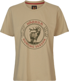 Tricou Dama Harkila Stag Badge, Sand