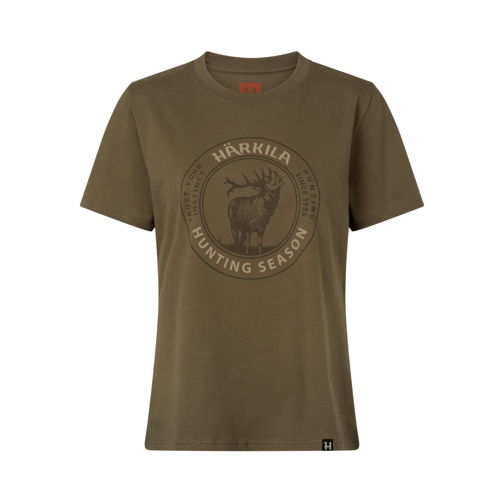 Tricou Dama Harkila Stag Badge,Beech