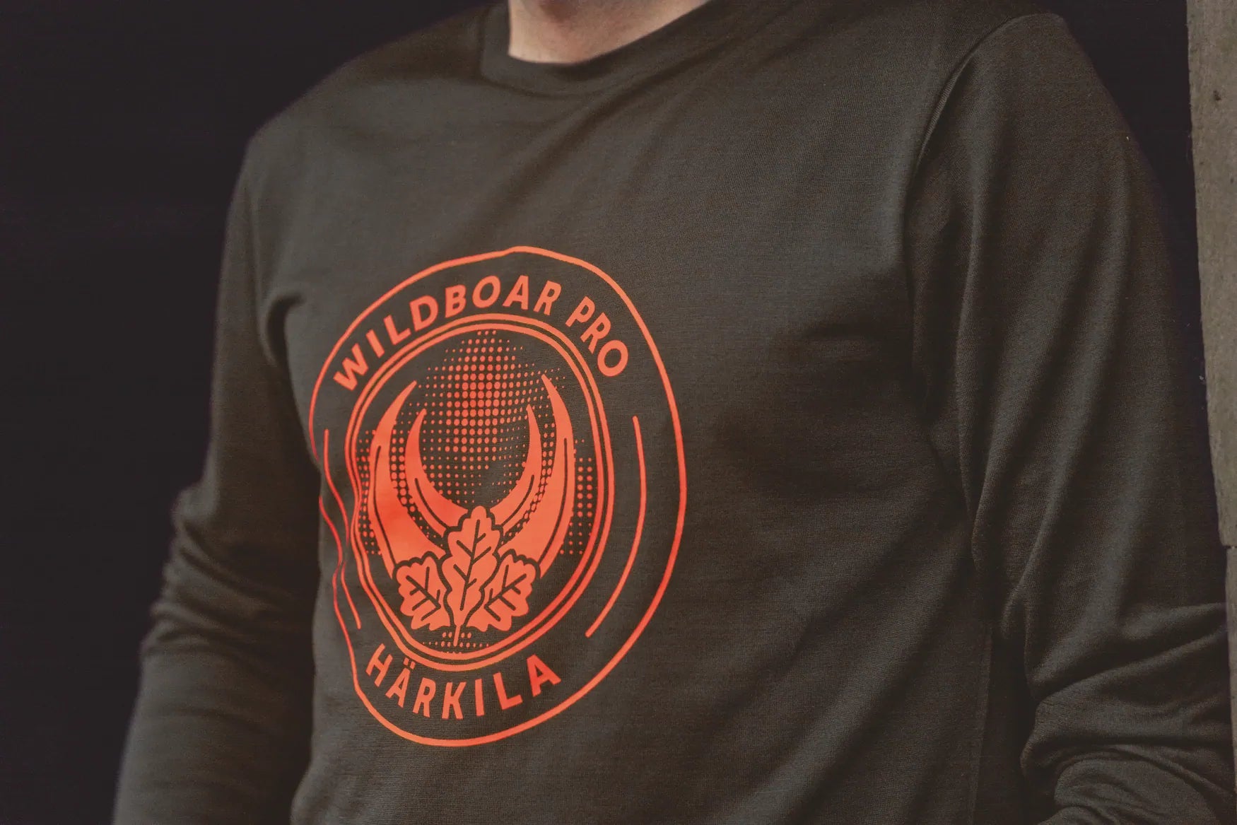 Tricou Maneca Lunga Harkila Game L/S, Shadow Brown Wildboar