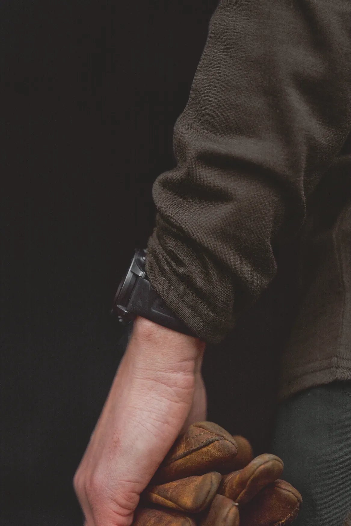 Tricou Maneca Lunga Harkila Game L/S, Shadow Brown Wildboar