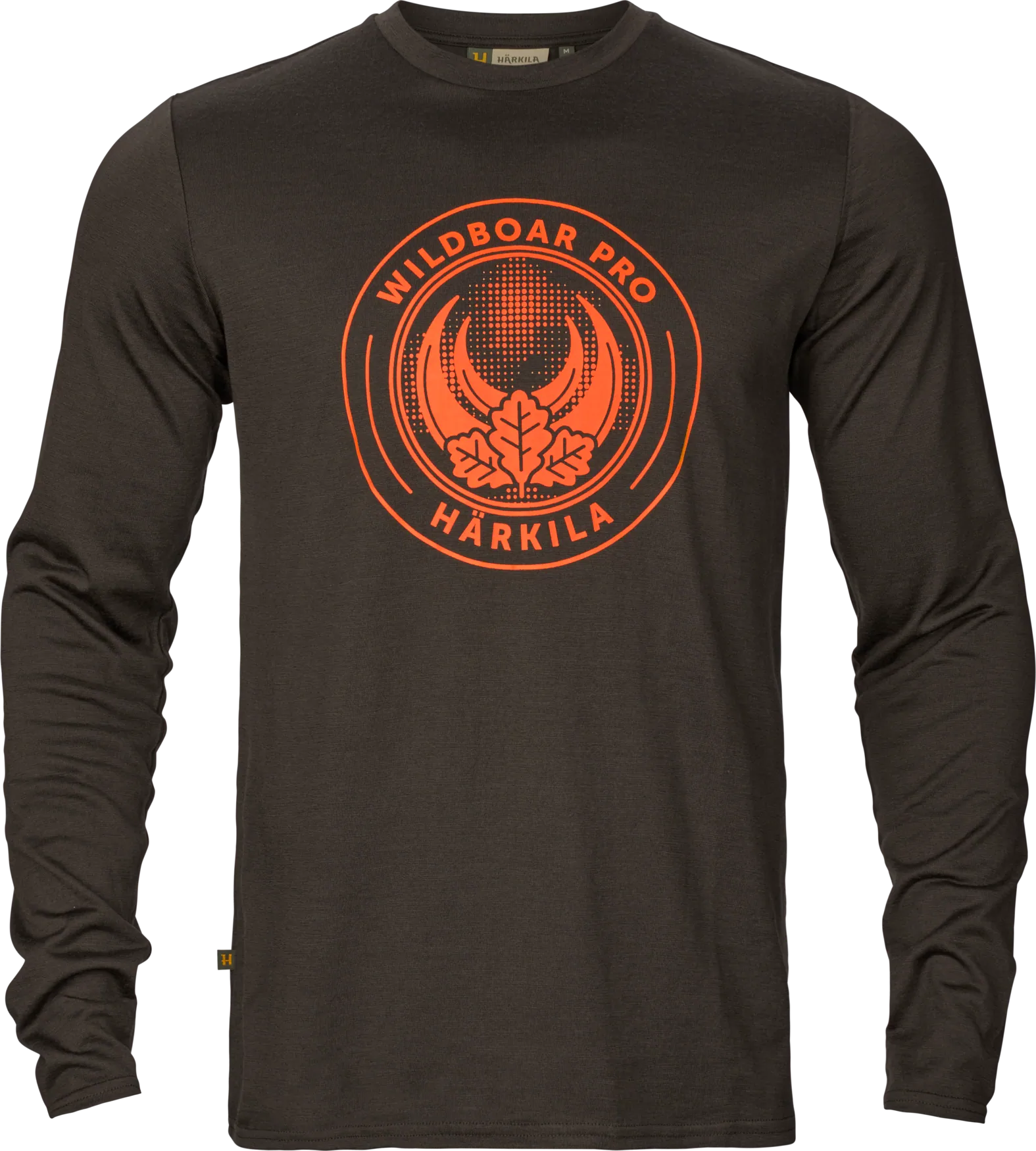 Tricou Maneca Lunga Harkila Game L/S, Shadow Brown Wildboar