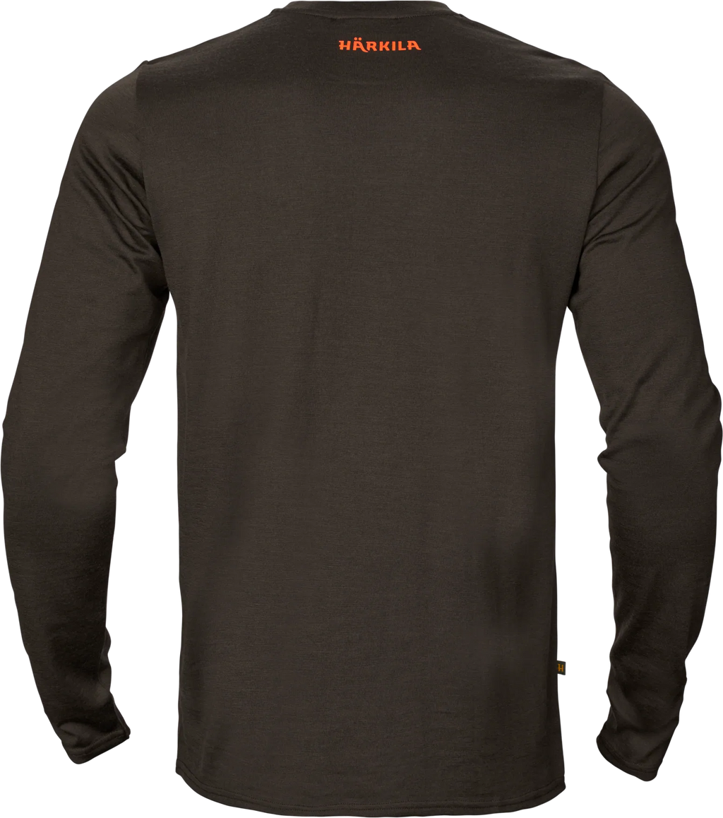 Tricou Maneca Lunga Harkila Game L/S, Shadow Brown Wildboar