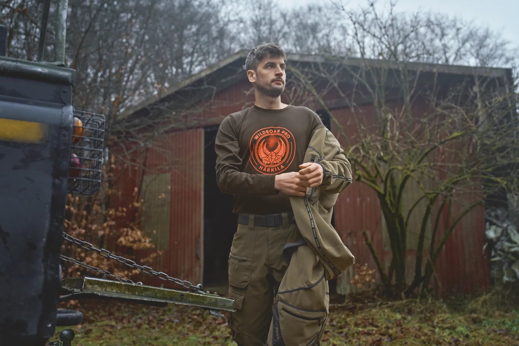 Tricou Maneca Lunga Harkila Game L/S, Shadow Brown Wildboar