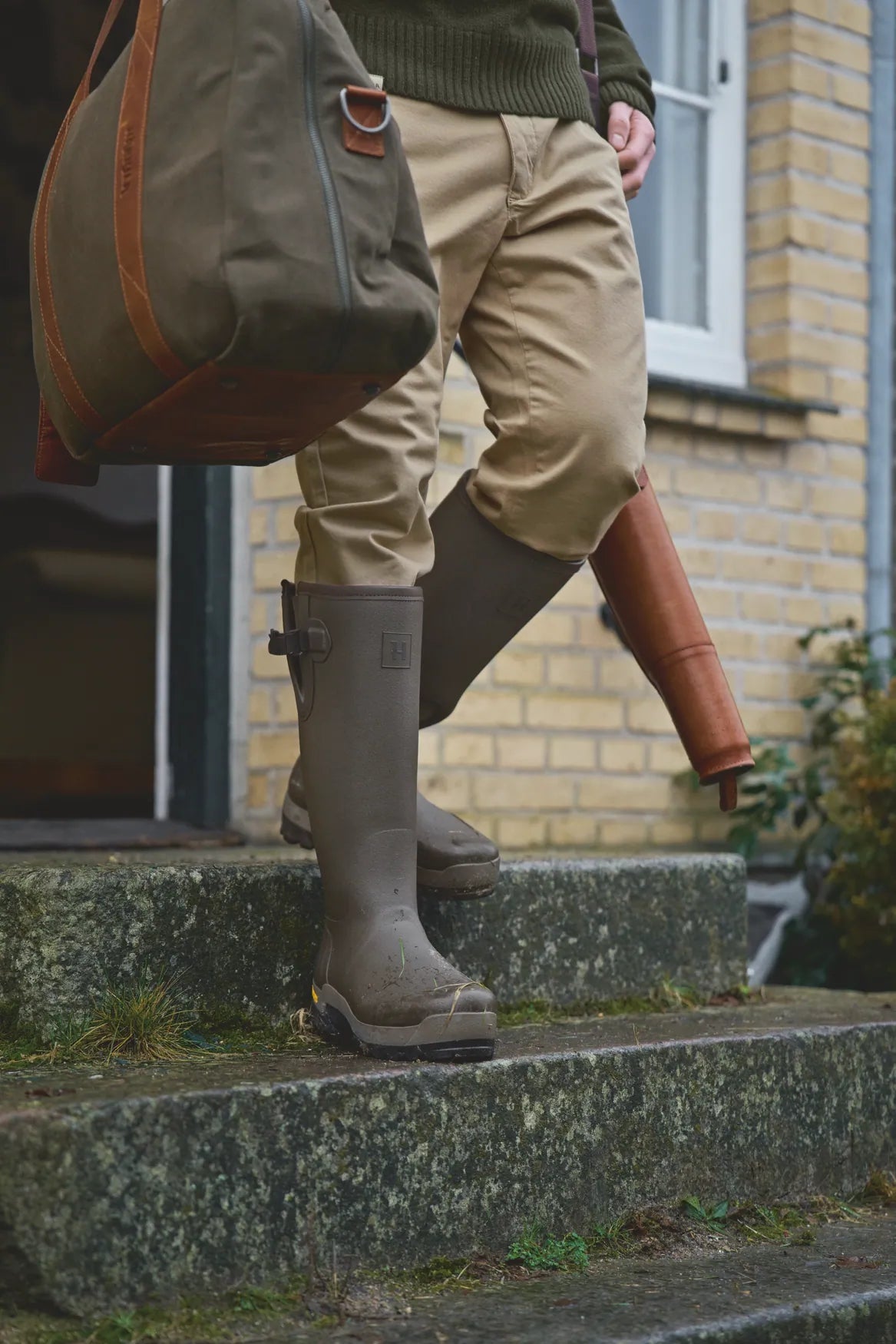 Cizme Harkila Forester Gusset Rubber Boot Dark Willow Green