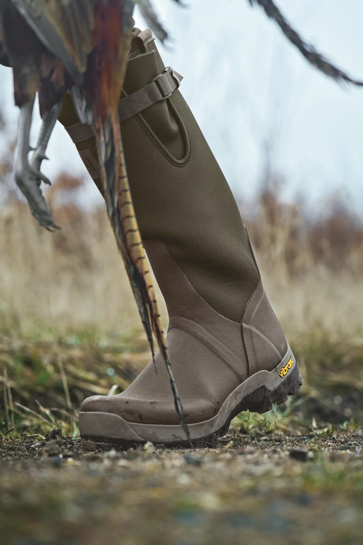 Cizme Harkila Forester Textile Rubber Willow green/Deep brown