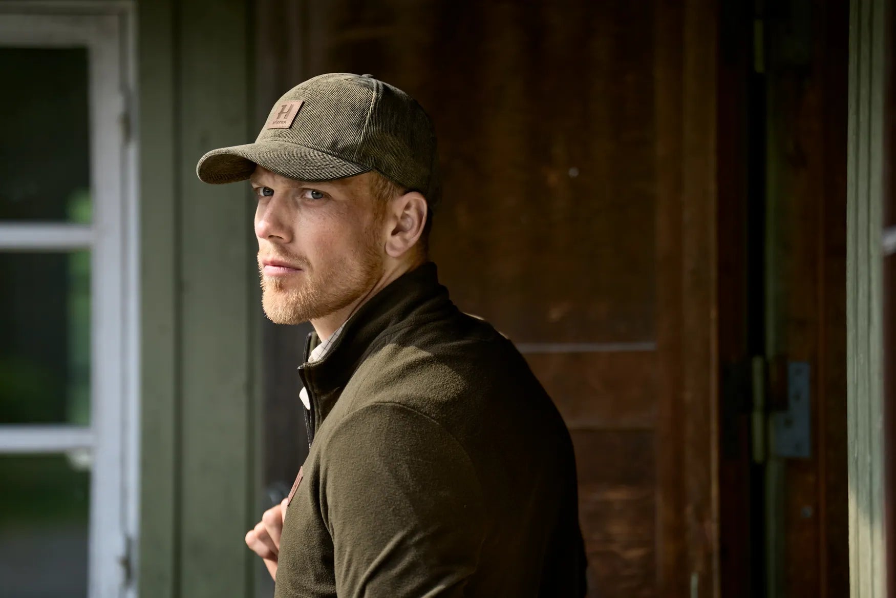 Sapca Harkila corduroy cap, Grape leaf