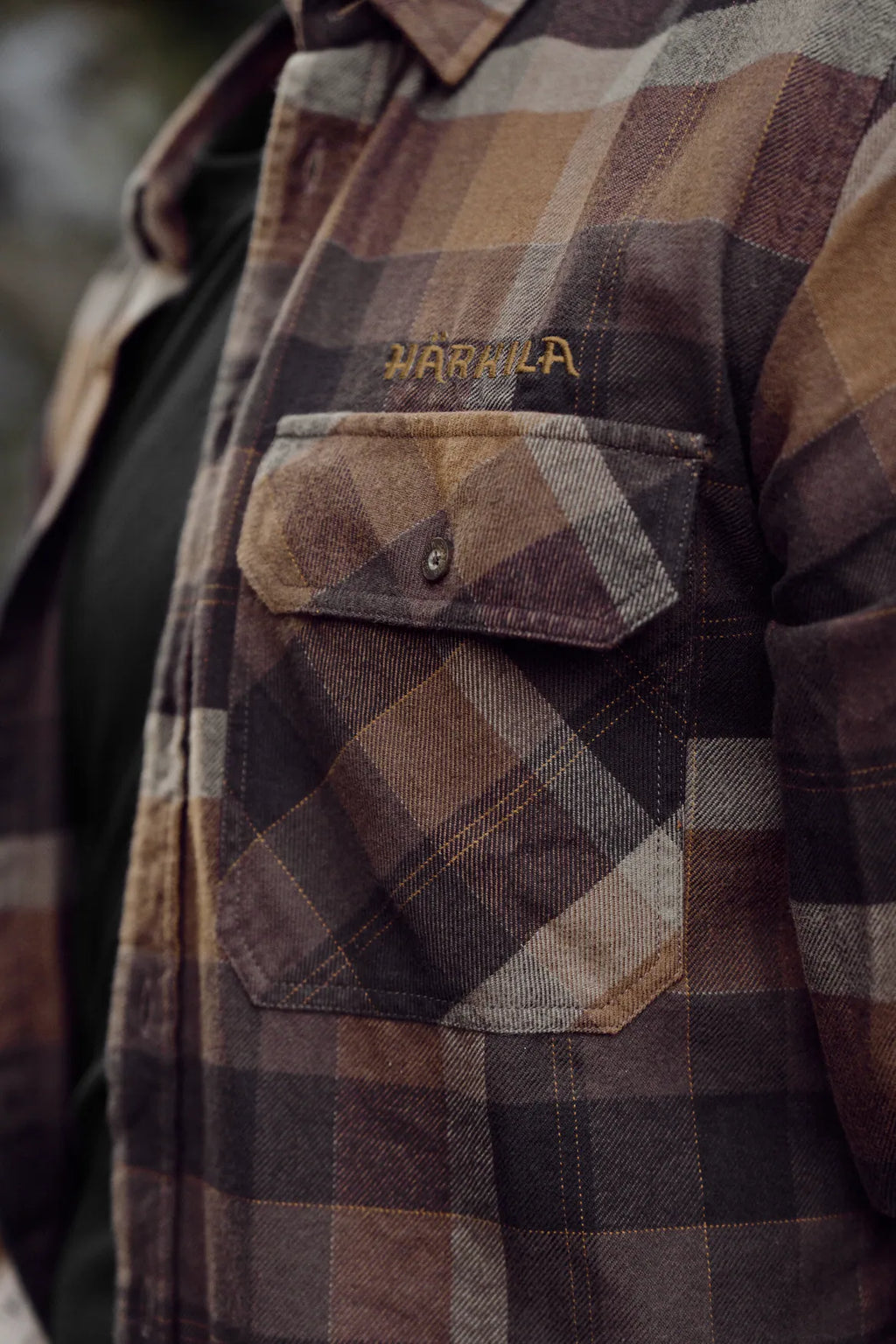 Camasa Harkila Asmund L/S shirt Rust brown check