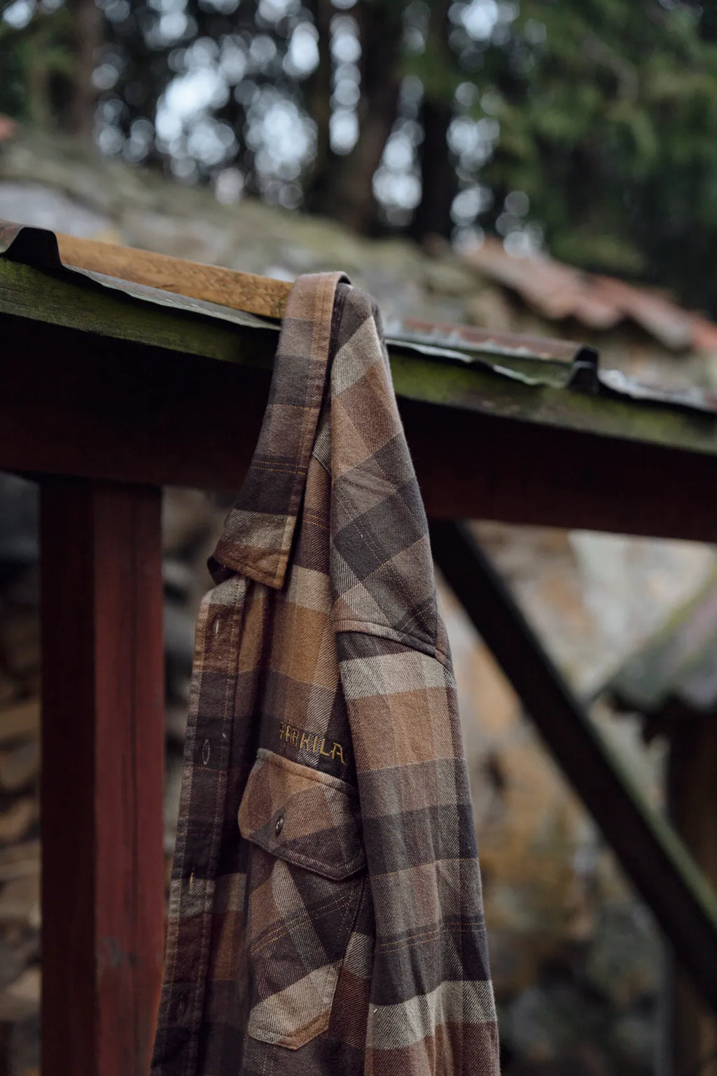Camasa Harkila Asmund L/S shirt Rust brown check