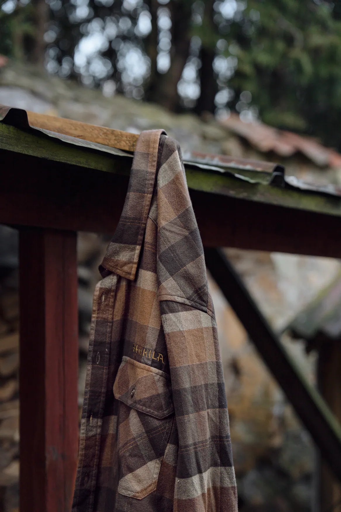 Camasa Harkila Asmund L/S shirt Rust brown check
