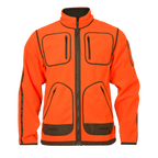 Geaca Harkila Kamko Blaze rev. fleece jacket Orange blaze/Willow green