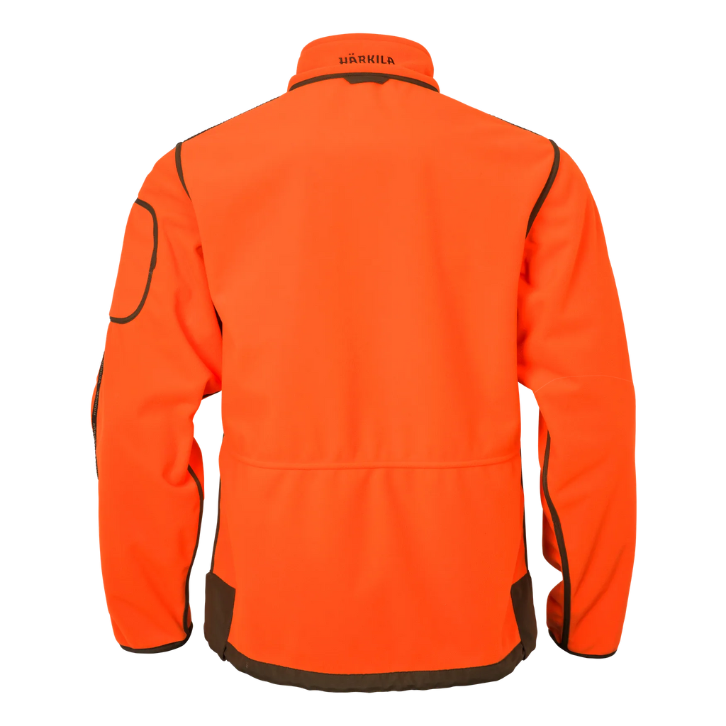 Geaca Harkila Kamko Blaze rev. fleece jacket Orange blaze/Willow green