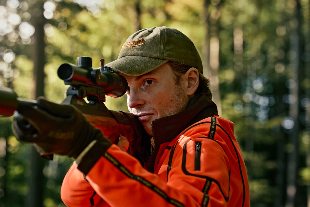 Geaca Harkila Kamko Blaze rev. fleece jacket Orange blaze/Willow green
