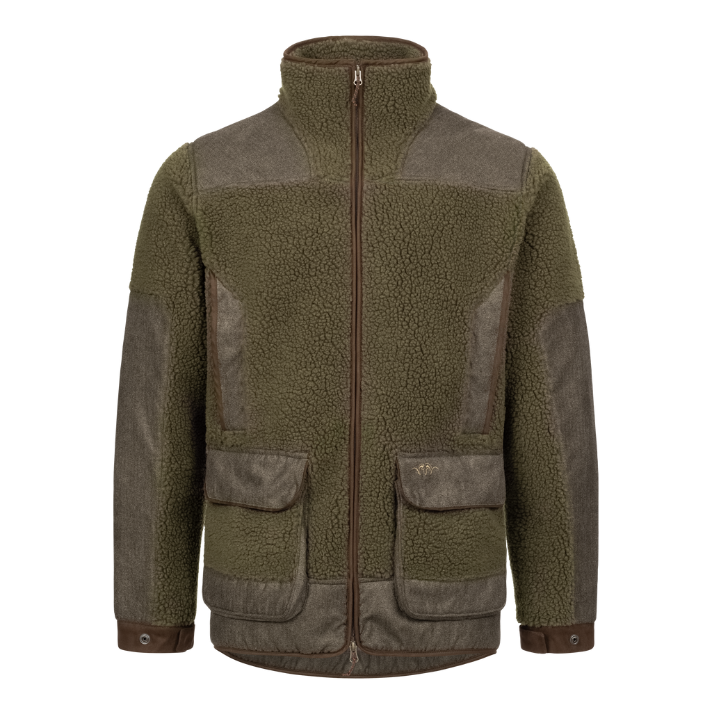 Jacheta fleece Blaser Sherpa, dark olive, captuseala anti-vant, toamna/iarna