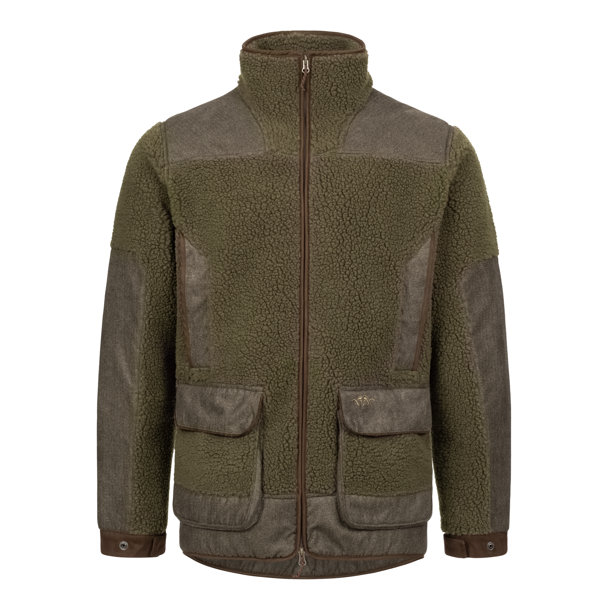 Jacheta fleece Blaser Sherpa, dark olive, captuseala anti-vant, toamna/iarna
