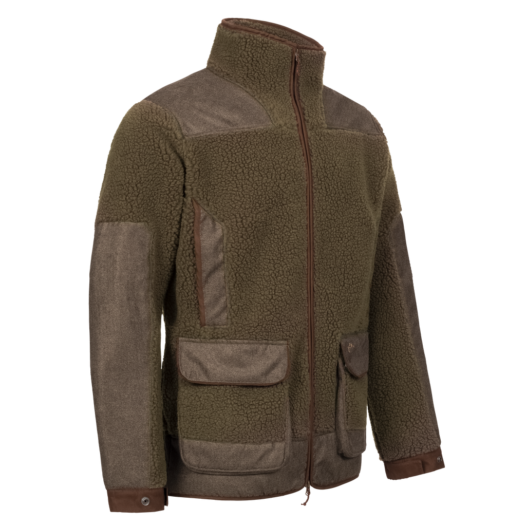 Jacheta fleece Blaser Sherpa, dark olive, captuseala anti-vant, toamna/iarna