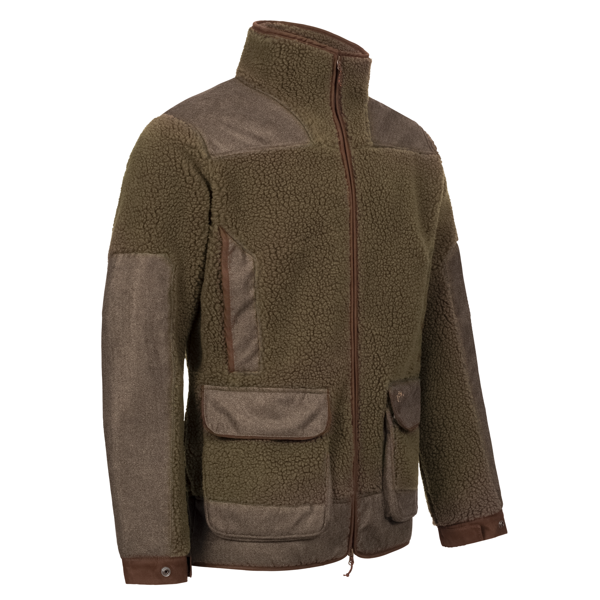 Jacheta fleece Blaser Sherpa, dark olive, captuseala anti-vant, toamna/iarna