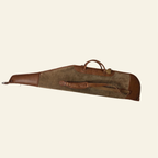 Husa carabina din piele maro/gri, Nobil Hunting, 130cm