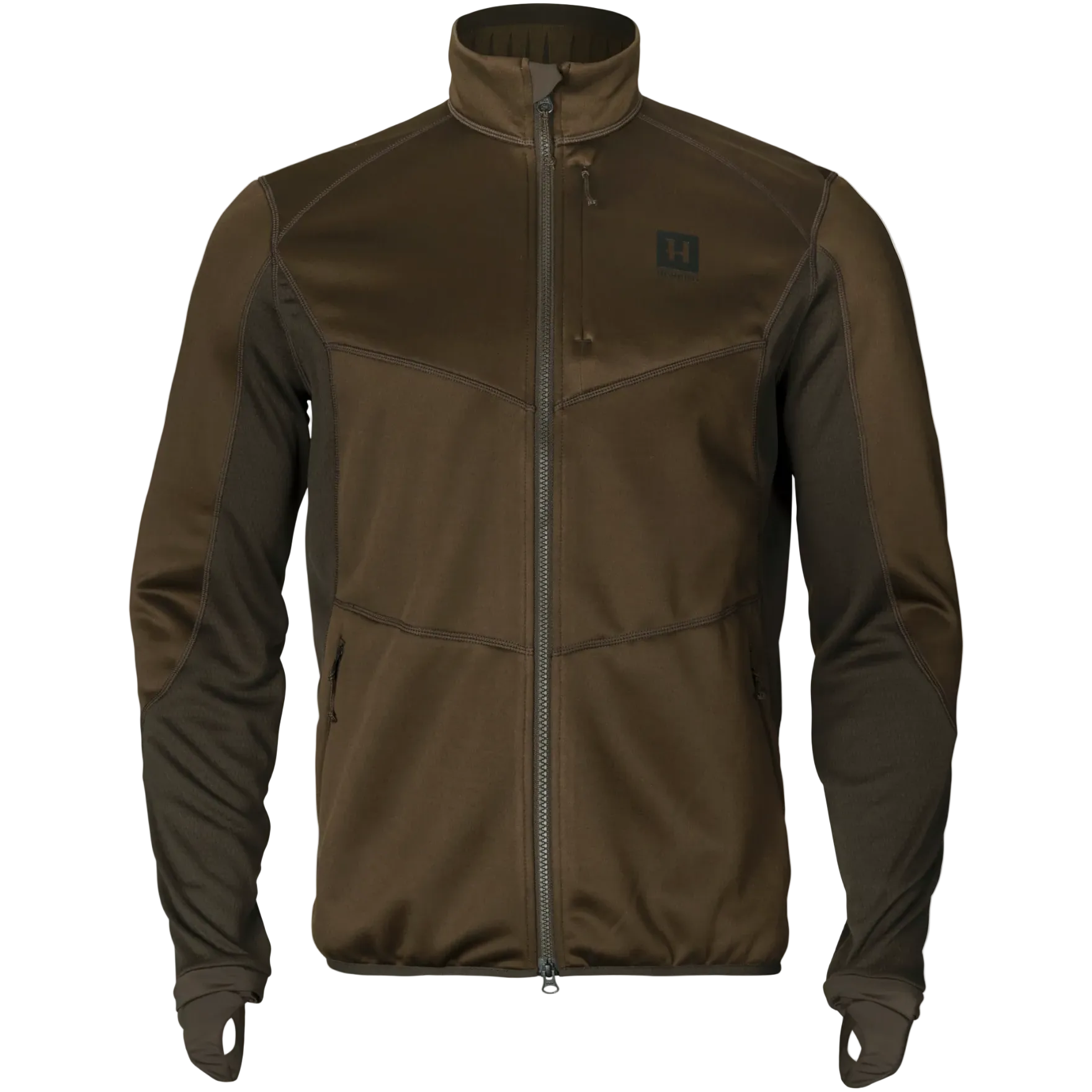 Jacheta Harkila Scandinavian fleece, Willow Green/Deep Brown