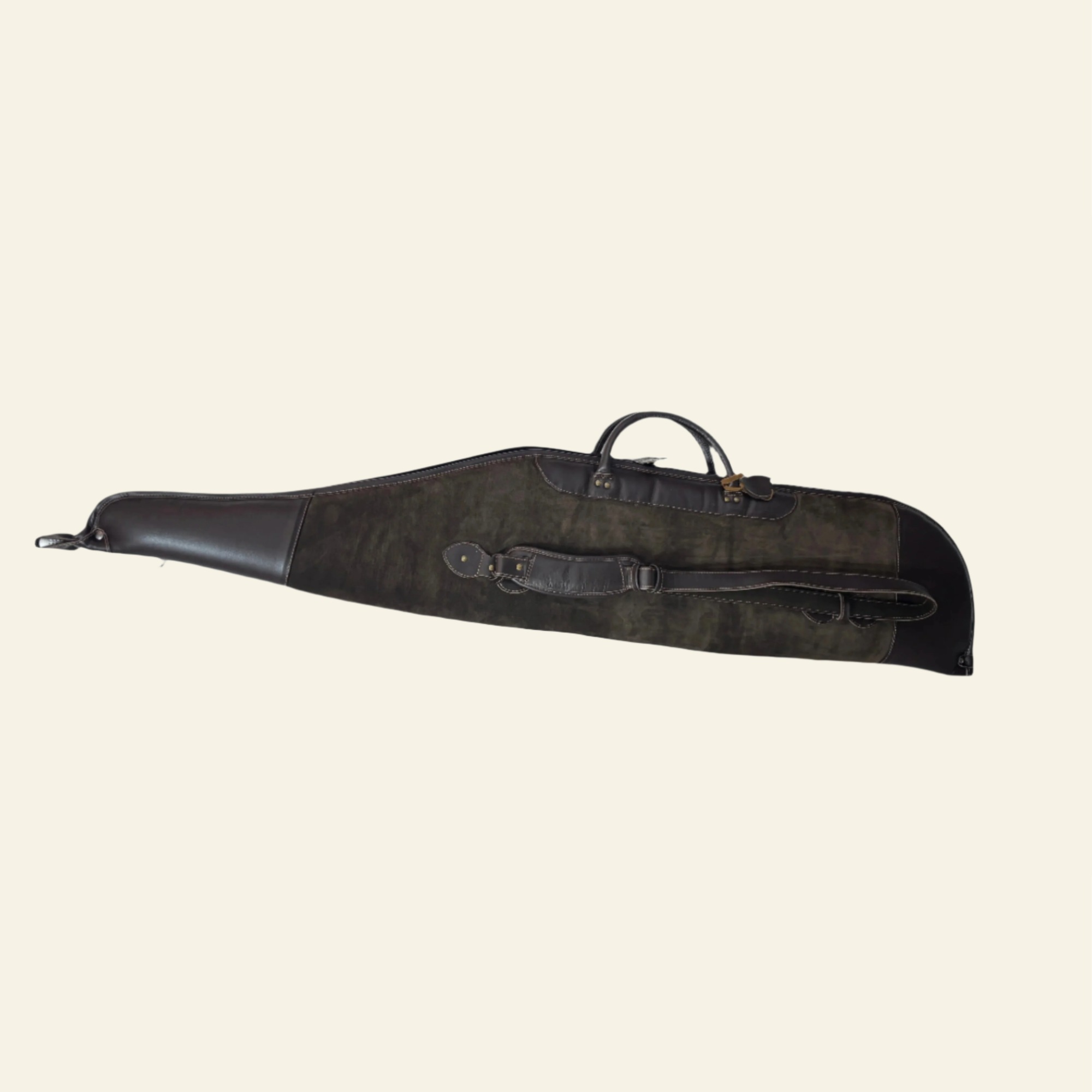Husa carabina din piele maro/olive, Nobil Hunting, 130cm