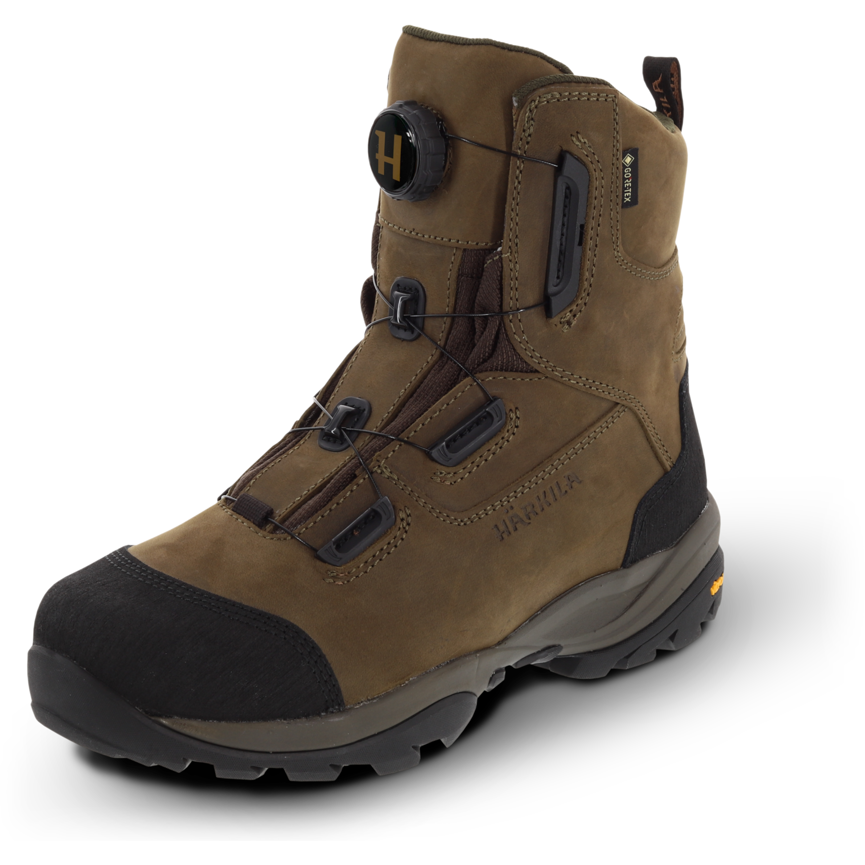 Bocanci Harkila Reidmar Mid 2.0 GTX, din piele, impermeabili, sireturi rapide, Willow Green