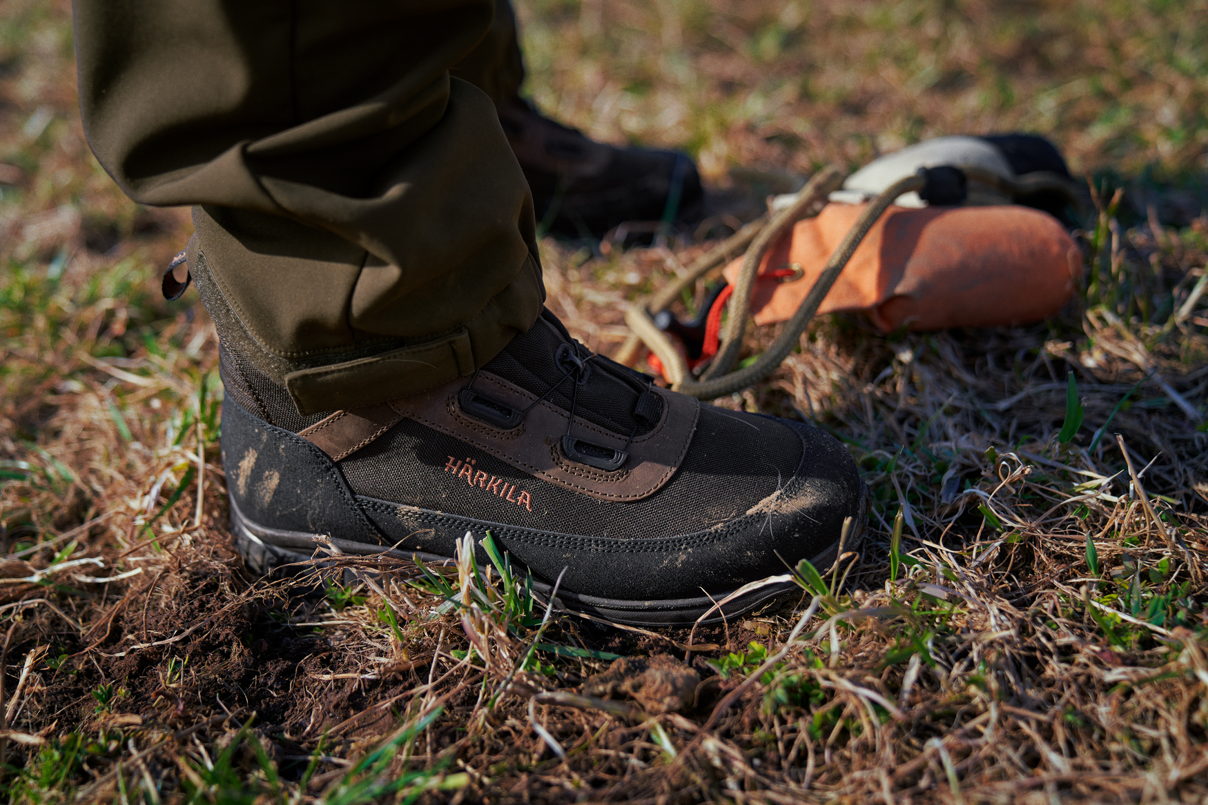 Bocanci Harkila Atammik, Gore-Tex, impermeabili, sireturi rapide, Dark brown