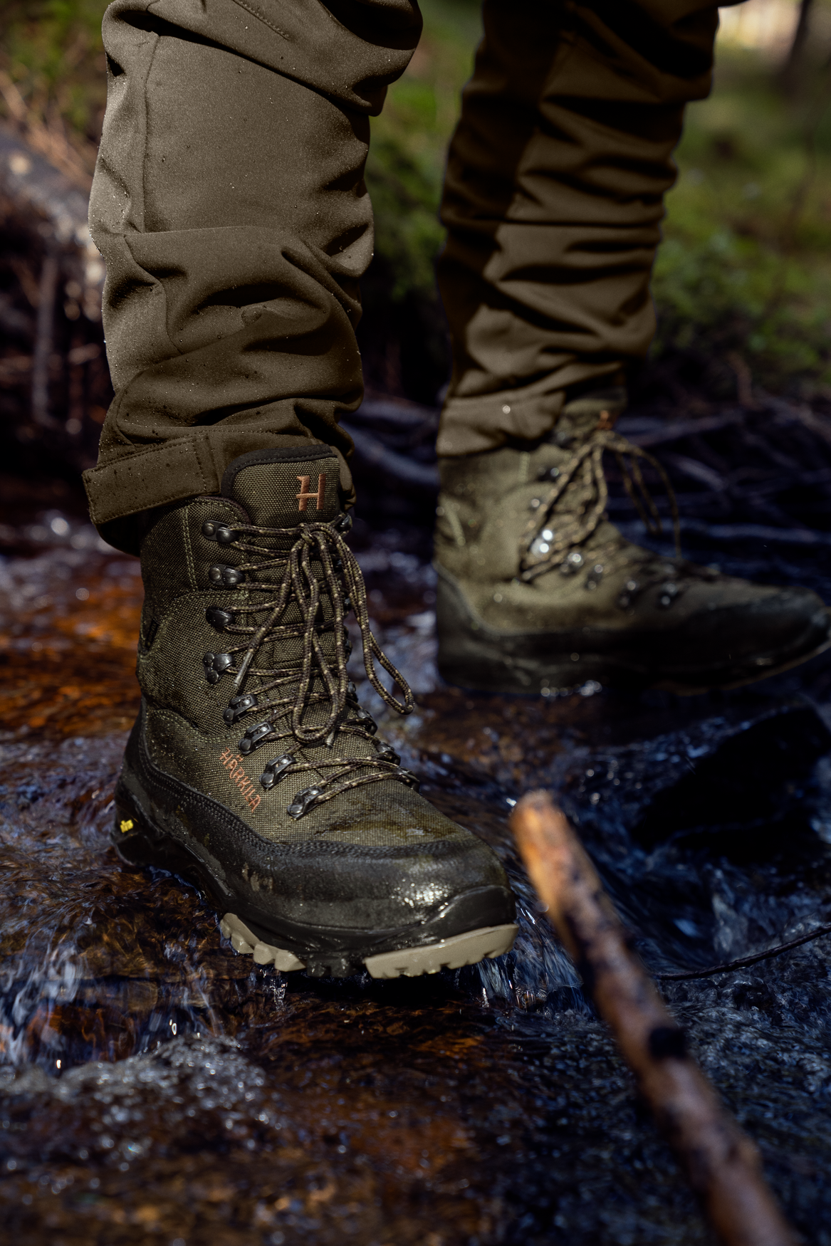 Bocanci Harkila Pro Hunter Light Mid, Gore-Tex, impermeabili, Willow Green