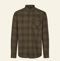 Camasa Seeland Glen Flannel - Pine Green/Dark Navy Check
