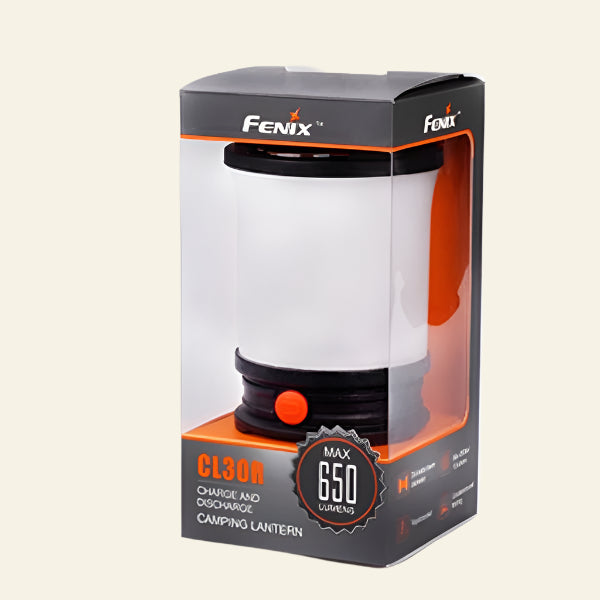 Lanterna camping Fenix CL30R, 650 lumeni, rezistenta la apa