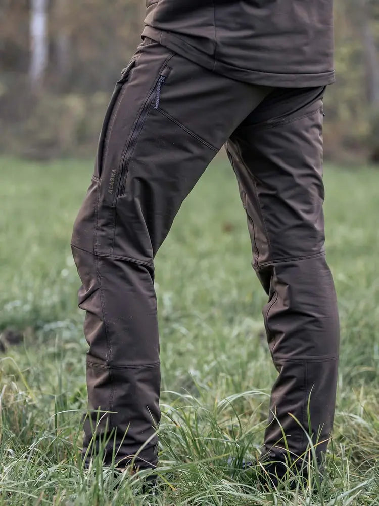 Pantaloni Alaska Chaser Ms Stretch Pants, Solid Brown