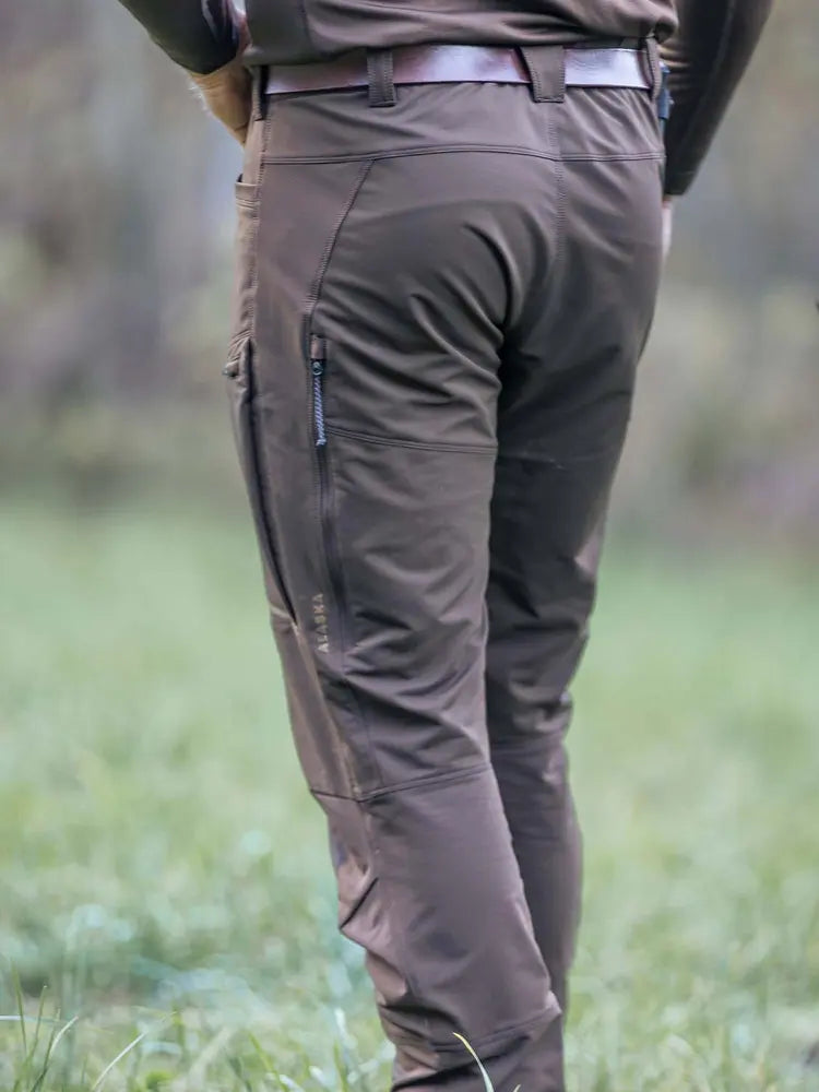 Pantaloni Alaska Chaser Ms Stretch Pants, Solid Brown
