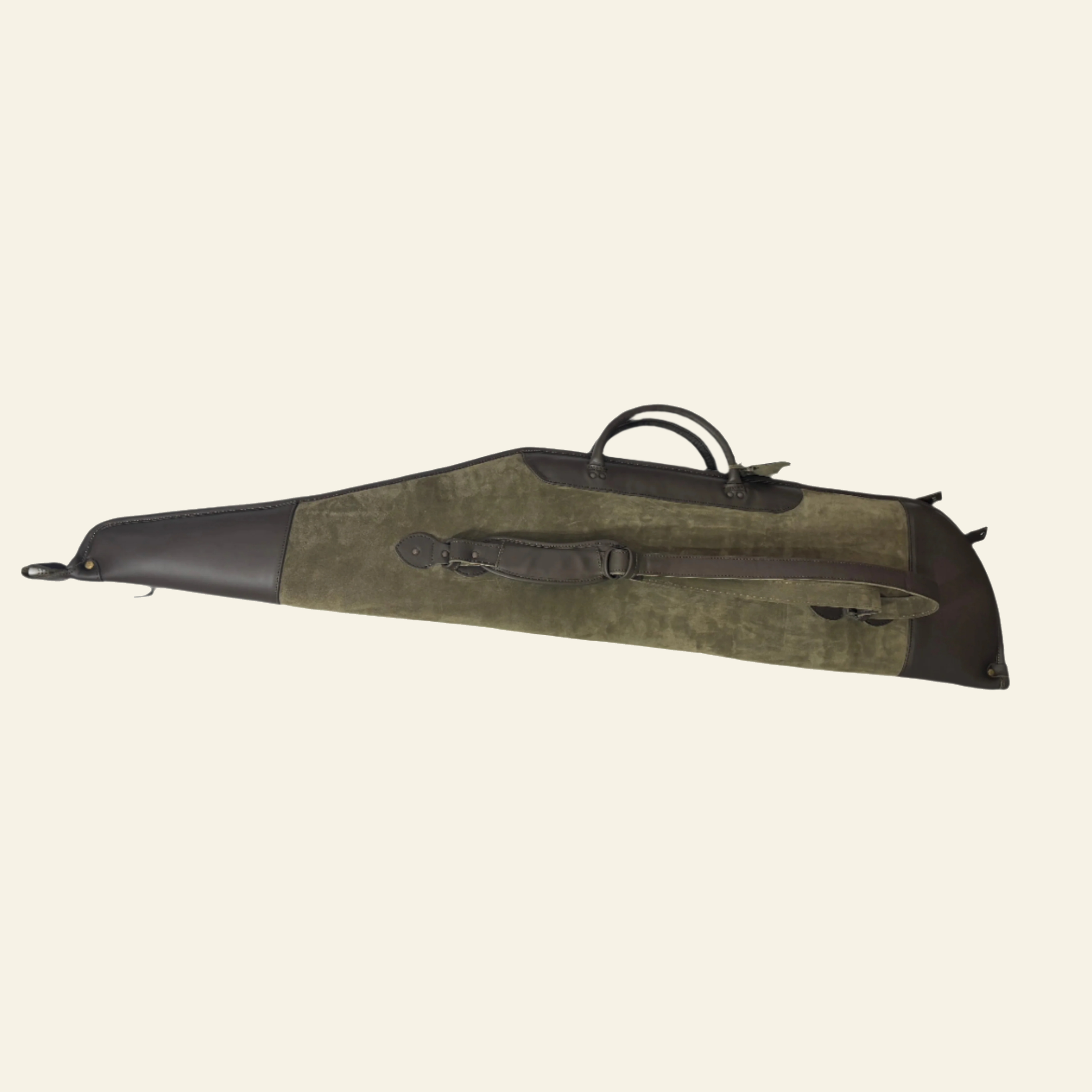 Husa carabina din piele olive/maro, Nobil Hunting, 130cm