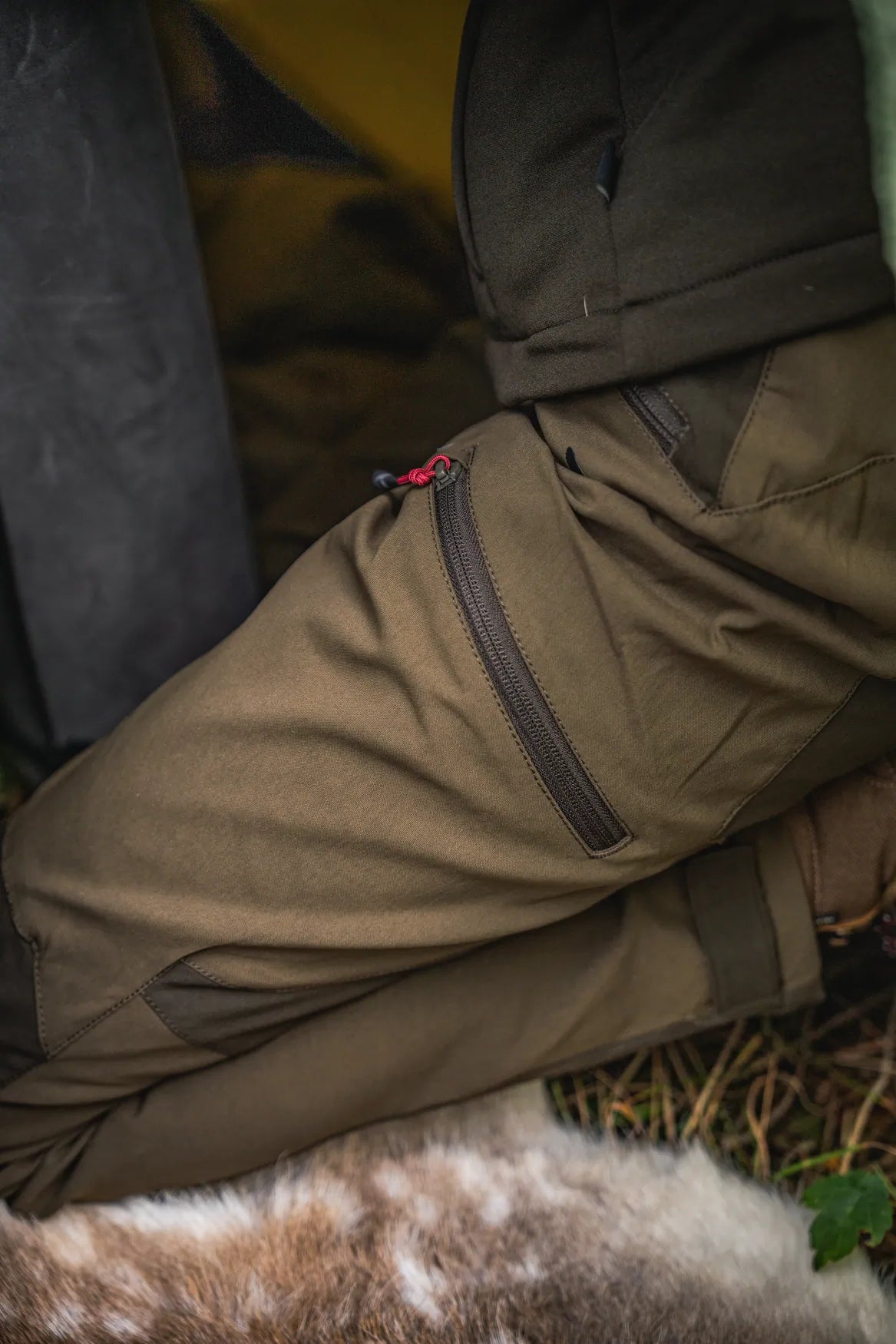 Pantaloni Seeland Dama Larch Stretch- Pine Green/Chocolate Torte