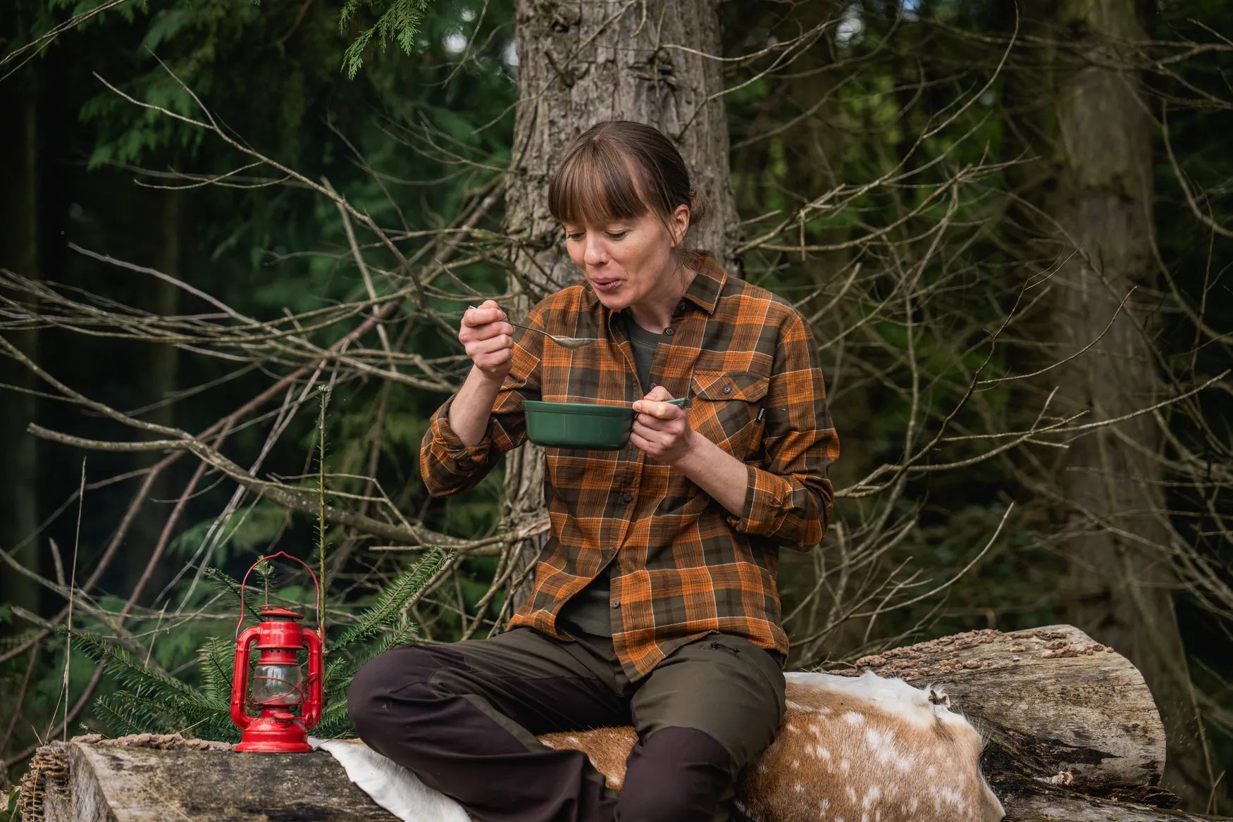 Camasa dama Seeland Skye Flannel, Grizzly Brown/Terracotta Check