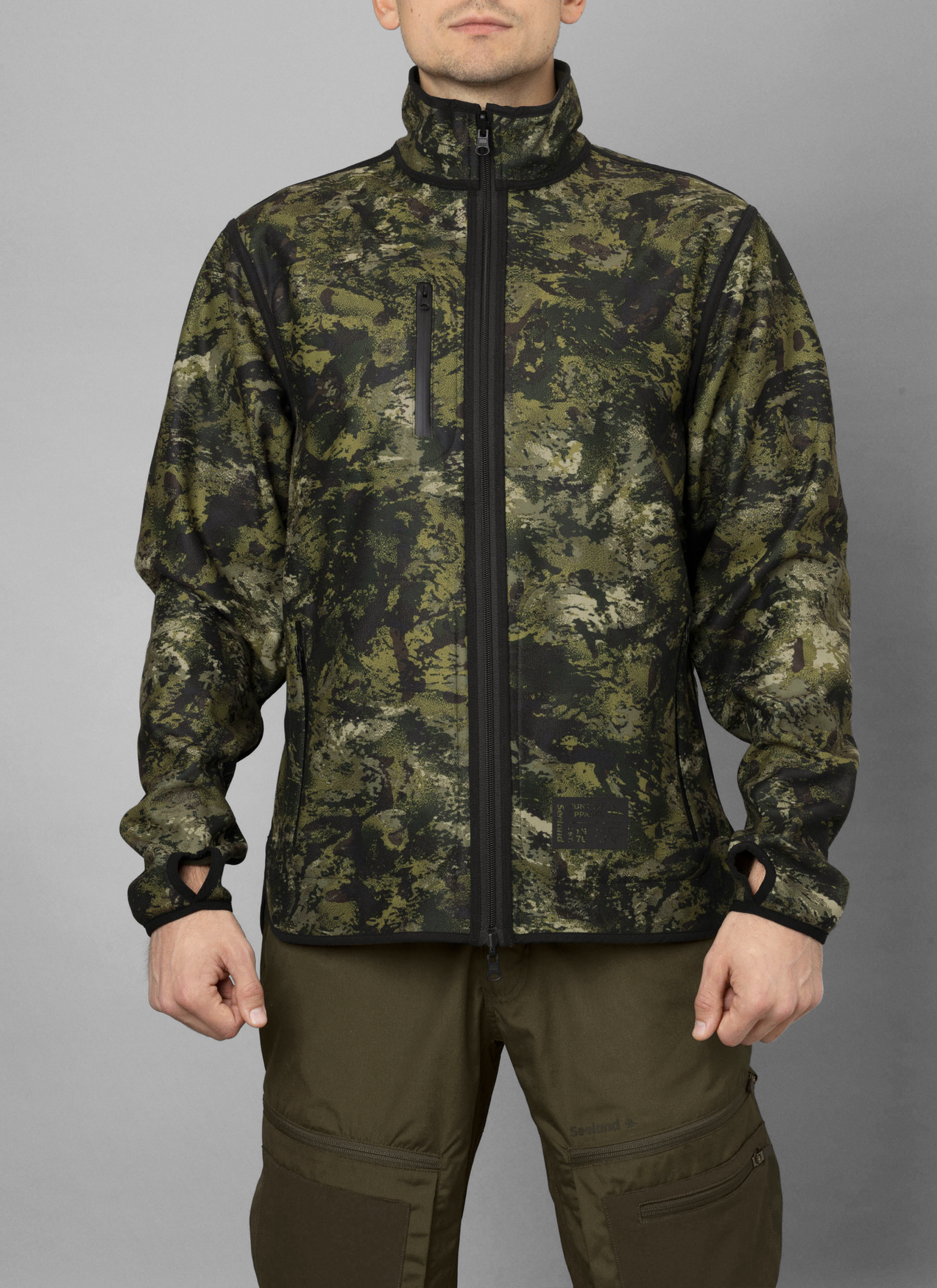 Jacheta fleece reversibila Seeland Rogue, membrana impermeabila, verde/camo