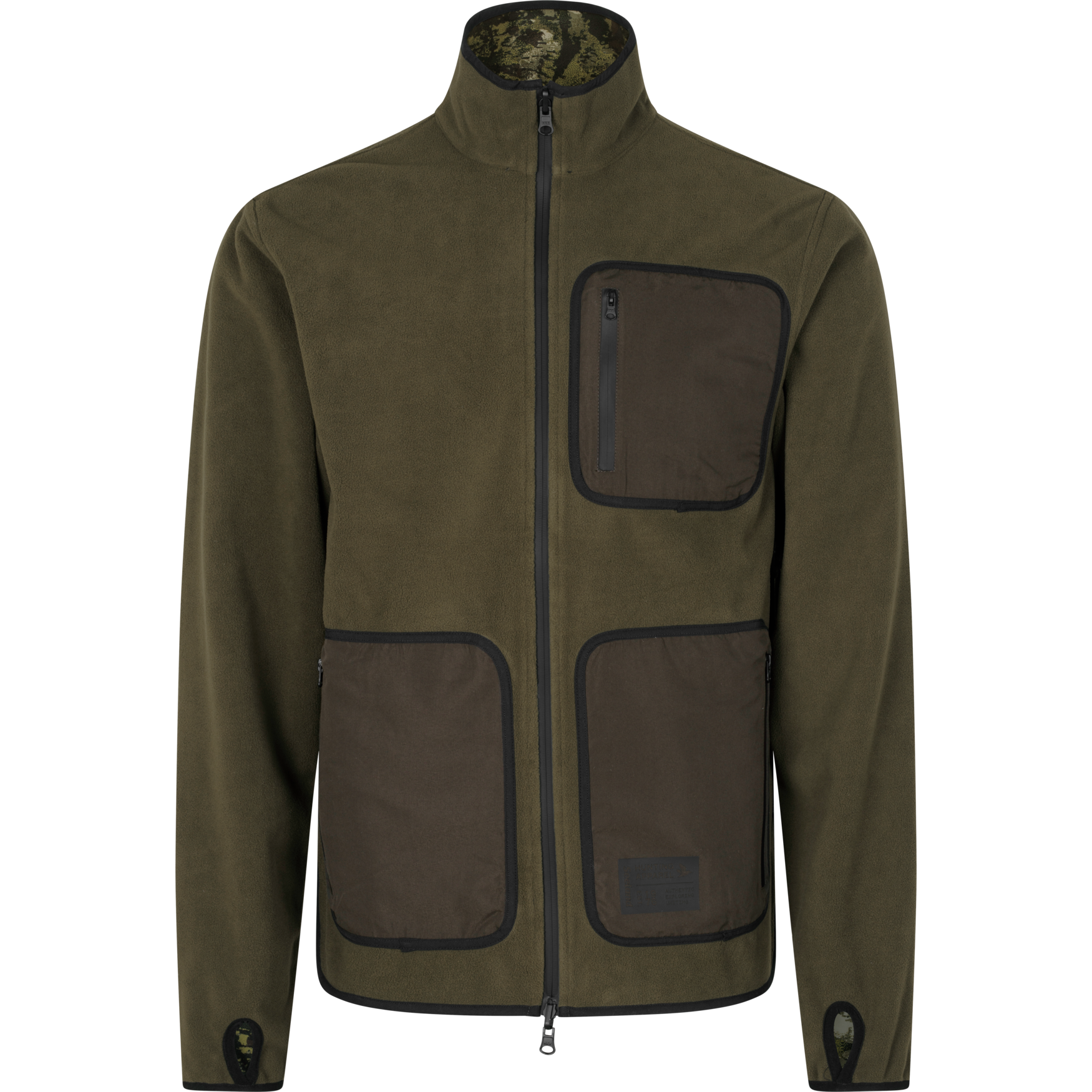 Jacheta fleece reversibila Seeland Rogue, membrana impermeabila, verde/camo