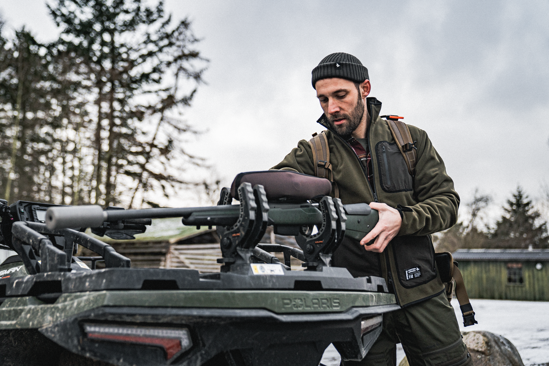 Jacheta fleece reversibila Seeland Rogue, membrana impermeabila, verde/camo